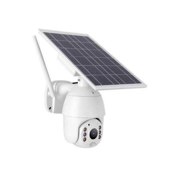 Single lens security camera solar outdoor surveillance
